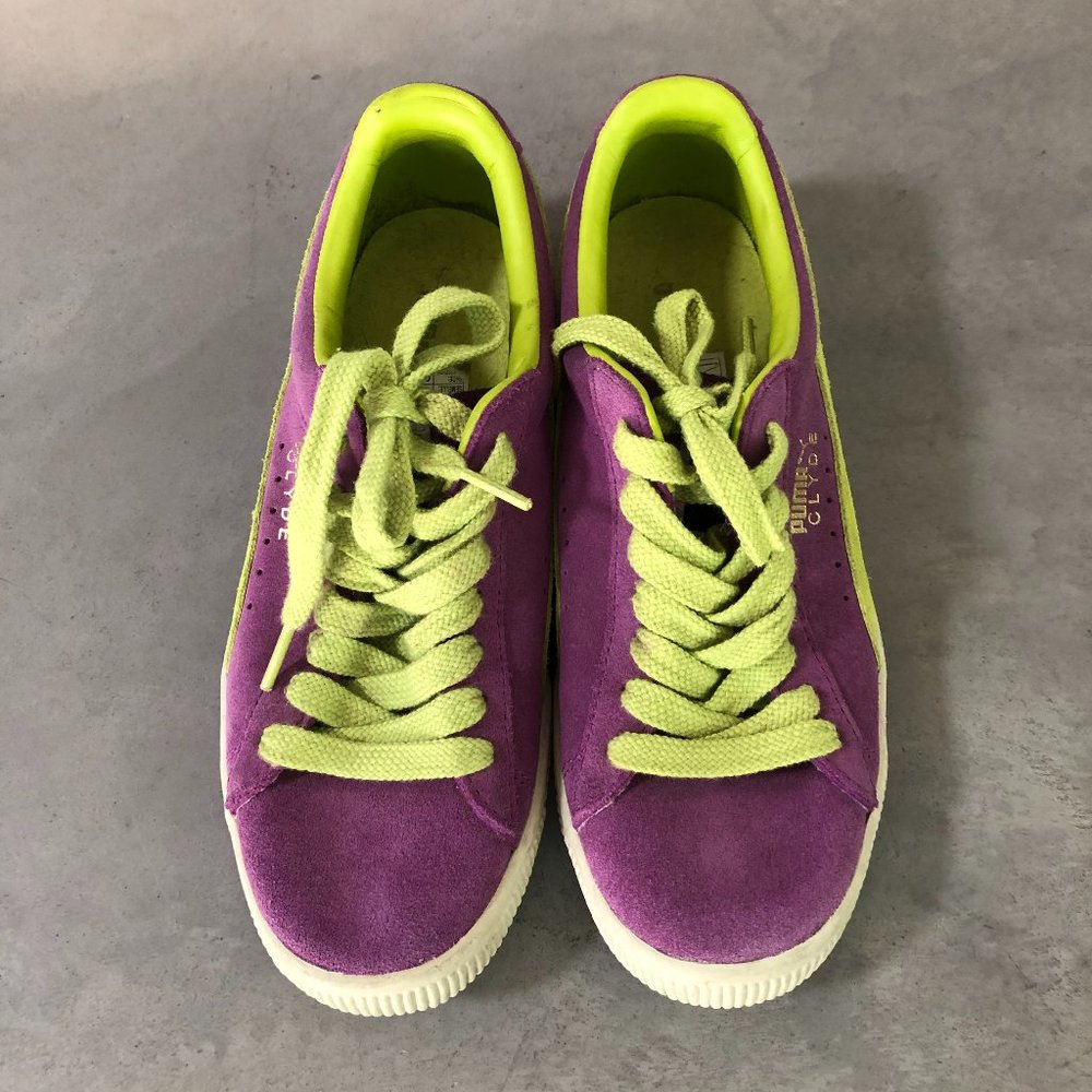 Purple Clyde Puma Sneakers